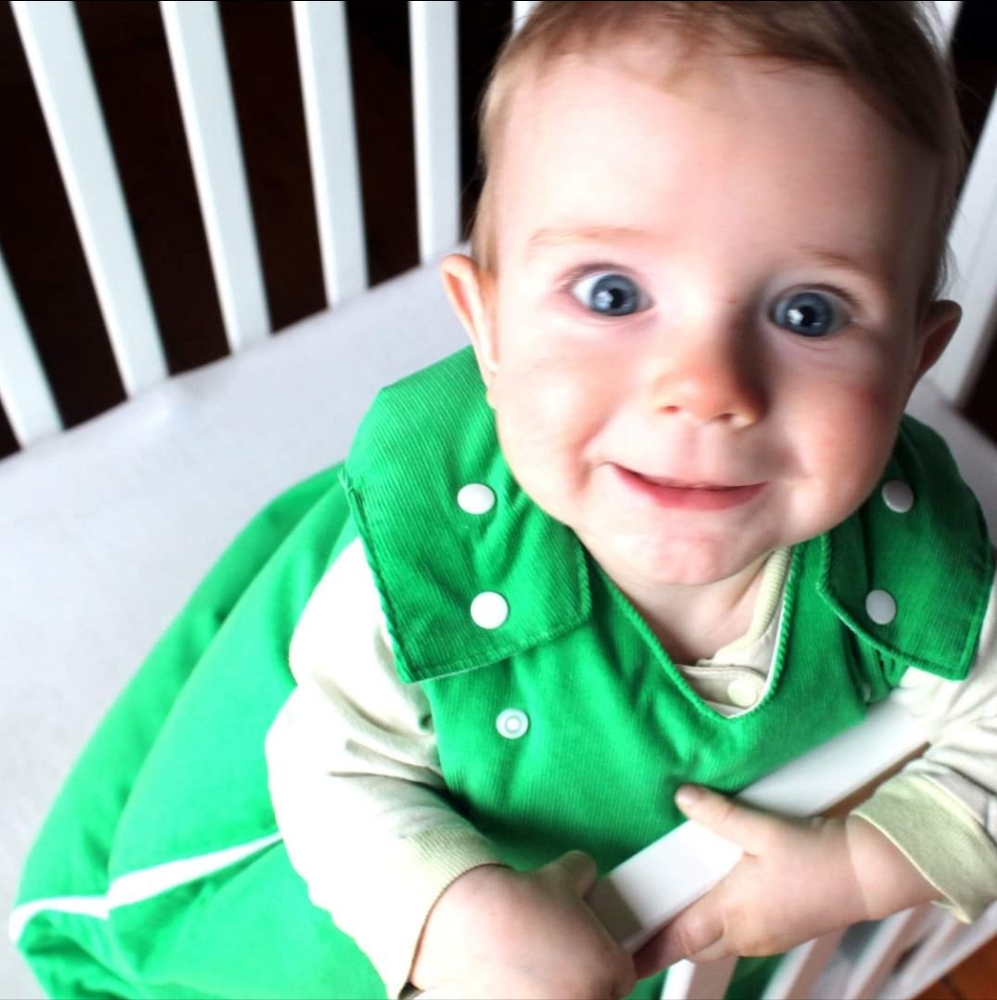 The Milk & Honey Co Down Baby Sleep Sack - Emerald Green Fine Corduroy